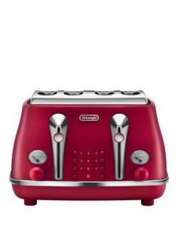Delonghi Elements Toaster - Red